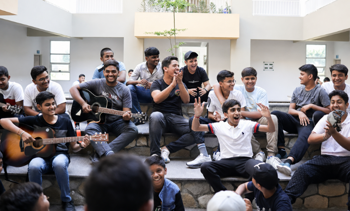 Students performing together