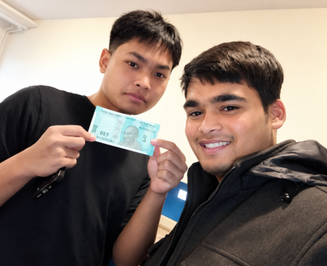Students sharing an international exchange moment